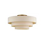 Livex Lighting 58877-48 Bellingham 5-lumières 40W Feuille d'or antique Plafonnier Semi Encastré