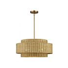 Livex Lighting 60039-48 Weavington 5-lumières 40W Feuille d'or antique Suspendu