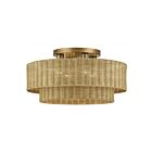 Livex Lighting 60049-48 Weavington 4-lumières 40W Feuille d'or antique Plafonnier Semi Encastré