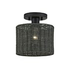 Livex Lighting 60116-04 Weavington 1-lumière 40W Noir Plafonnier Semi Encastré