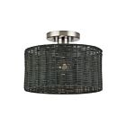 Livex Lighting 60117-91 Weavington 1-lumière 40W Nickel brossé Plafonnier Semi Encastré