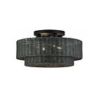 Livex Lighting 60119-04 Weavington 4-lumières 40W Noir Plafonnier Semi Encastré