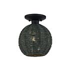 Livex Lighting 60156-04 Deluna 1-lumière 40W Noir Plafonnier Semi Encastré