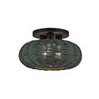 Livex Lighting 60157-04 Deluna 3-lumières 40W Noir Plafonnier Semi Encastré