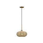 Livex Lighting 60203-48 Summervine 1-lumière 40W Feuille d'or antique Suspendu