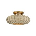 Livex Lighting 60208-48 Summervine 3-lumières 40W Feuille d'or antique Plafonnier Semi Encastré
