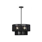 Livex Lighting 60244-04 Acordia 4-lumières 40W Noir Suspendu
