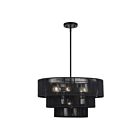 Livex Lighting 60247-04 Acordia 6-lumières 40W Noir Suspendu