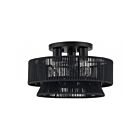 Livex Lighting 60252-04 Florell 3-lumières 40W Noir Plafonnier Semi Encastré