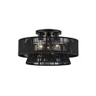 Livex Lighting 60256-04 Florell 3-lumières 40W Noir Plafonnier Semi Encastré