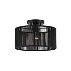 Livex Lighting 60265-04 Acordia 1-lumière 40W Noir Plafonnier Semi Encastré