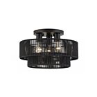 Livex Lighting 60266-04 Acordia 3-lumières 40W Noir Plafonnier Semi Encastré