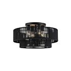 Livex Lighting 60268-04 Acordia 4-lumières 40W Noir Plafonnier Semi Encastré