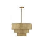 Livex Lighting 60596-48 Weavington 6-lumières 40W Feuille d'or antique Suspendu