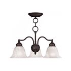 Livex Lighting 1343-07 Essex 3-lumières 300W Bronze Convertible Plafonnier semi encastré ou Lustre