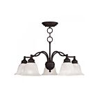 Livex Lighting 1346-07 Essex 5-lumières 500W Bronze Convertible Plafonnier semi encastré ou Lustre