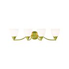 Livex Lighting 13674-02 Somerville 4-Lights 400W Laiton poli Luminaire de vanité