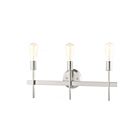 Livex Lighting 13883-91 Prague 3-Lights 180W Nickel brossé Luminaire de vanité