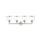 Livex Lighting 14134-91 4-lumières 240W Nickel brossé Luminaire de vanité