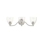 Livex Lighting 15133-91 Montgomery 3-Lights 300W Nickel brossé Luminaire de vanité