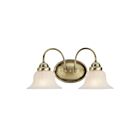 Livex Lighting 1532-01 Edgemont 2-Lights 200W Laiton antique Luminaire de vanité