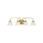 Livex Lighting 1534-02 Edgemont 4-Lights 400W Laiton poli Luminaire de vanité