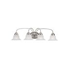 Livex Lighting 1534-91 Edgemont 4-Lights 400W Nickel brossé Luminaire de vanité