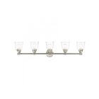 Livex Lighting 16785-91 Catania 5-Lights 300W Nickel brossé Luminaire de vanité