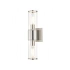 Livex Lighting 17142-91 Quincy 2-Lights 120W Nickel brossé Luminaire de vanité