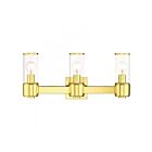 Livex Lighting 17143-02 Quincy 3-Lights 180W Laiton poli Luminaire de vanité