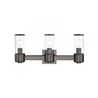Livex Lighting 17143-46 Quincy 3-Lights 180W Chrome noir Luminaire de vanité