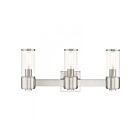 Livex Lighting 17143-91 Quincy 3-Lights 180W Nickel brossé Luminaire de vanité