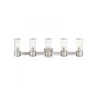 Livex Lighting 17145-91 Quincy 5-Lights 300W Nickel brossé Luminaire de vanité