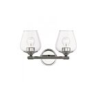 Livex Lighting 17472-05 Willow 2-Lights 120W Chrome poli Luminaire de vanité