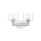 Livex Lighting 17912-91 2-lumières 120W Nickel brossé Luminaire de vanité