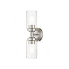 Livex Lighting 18082-91 Whittier 2-Lights 120W Nickel brossé Luminaire de vanité