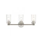 Livex Lighting 18083-91 Whittier 3-Lights 180W Nickel brossé Luminaire de vanité