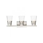 Livex Lighting 18173-91 Brynhurst 3-Lights 180W Nickel brossé Luminaire de vanité