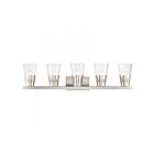 Livex Lighting 18175-91 Brynhurst 5-Lights 300W Nickel brossé Luminaire de vanité