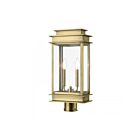 Livex Lighting 2017-01 2-lumières 120W Laiton antique Lanterne de poteau extérieure