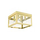 Livex Lighting Nyack 20589-12 4-Lumières 240W Laiton satiné Plafonnier