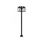 Livex Lighting 20597-04 3-lumières 180W Noir et Nickel brossé Lampadaire extérieur