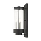 Livex Lighting 20724-14 Hillcrest 3-lumières 120W Noir texturé Lanterne murale d'extérieur
