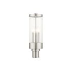 Livex Lighting Hillcrest 20728-91 3-Lumières 120W Nickel brossé Lanterne de poteau extérieure