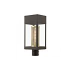 Livex Lighting 20763-07 1-lumière 100W Bronze et or doux Lanterne de poteau extérieure