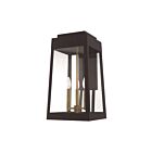 Livex Lighting 20858-07 3-lumières 180W Bronze et laiton antique Lanterne murale d'extérieur