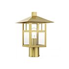 Livex Lighting 21325-32 1-lumière 100W Or satiné Lanterne de poteau extérieure