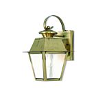 Livex Lighting 2162-01 1-lumière 100W Laiton antique Lanterne murale d'extérieur