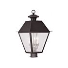 Livex Lighting Mansfield 2169-07 3-Lumières 180W Bronze Lanterne de poteau extérieure