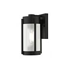 Livex Lighting 22380-04 1-lumière 60W Noir et nickel brossé Lanterne murale d'extérieur